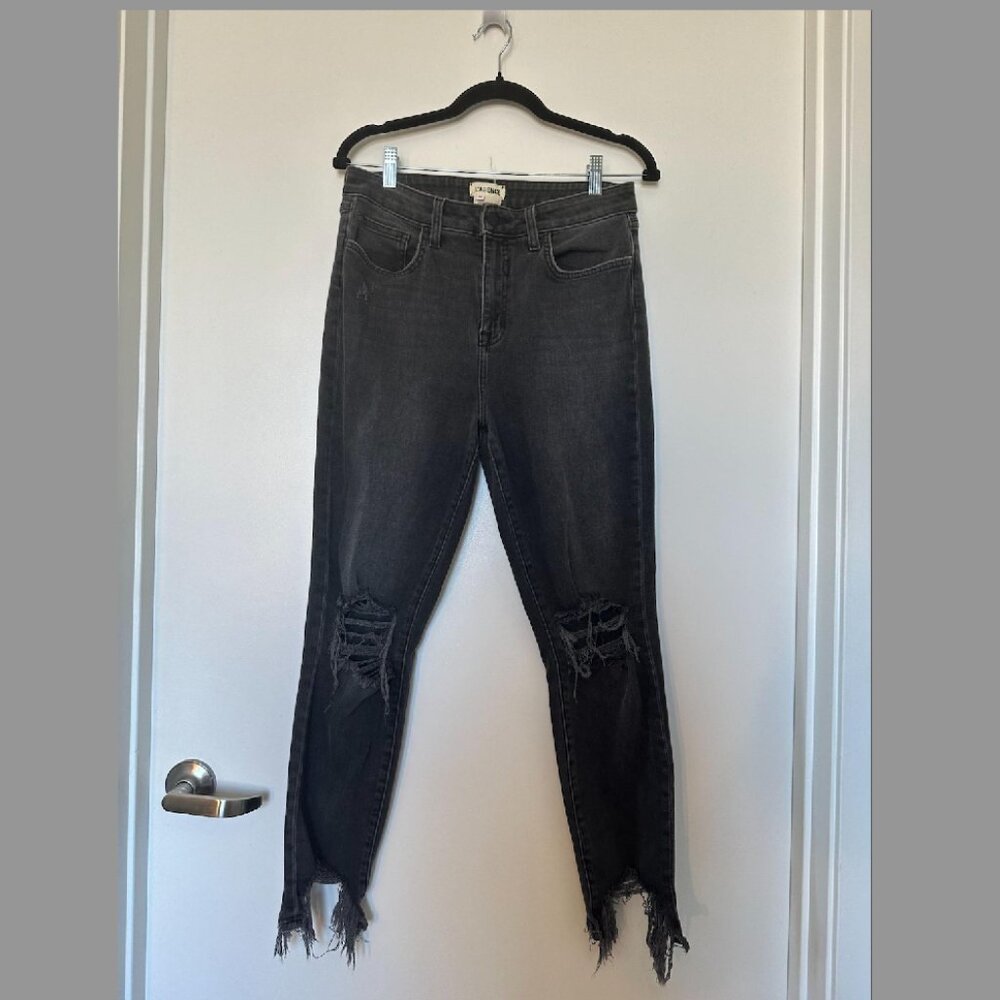 L’Agence High Line Jean Nighttime Destruction Destruct Faded Black Distressed
